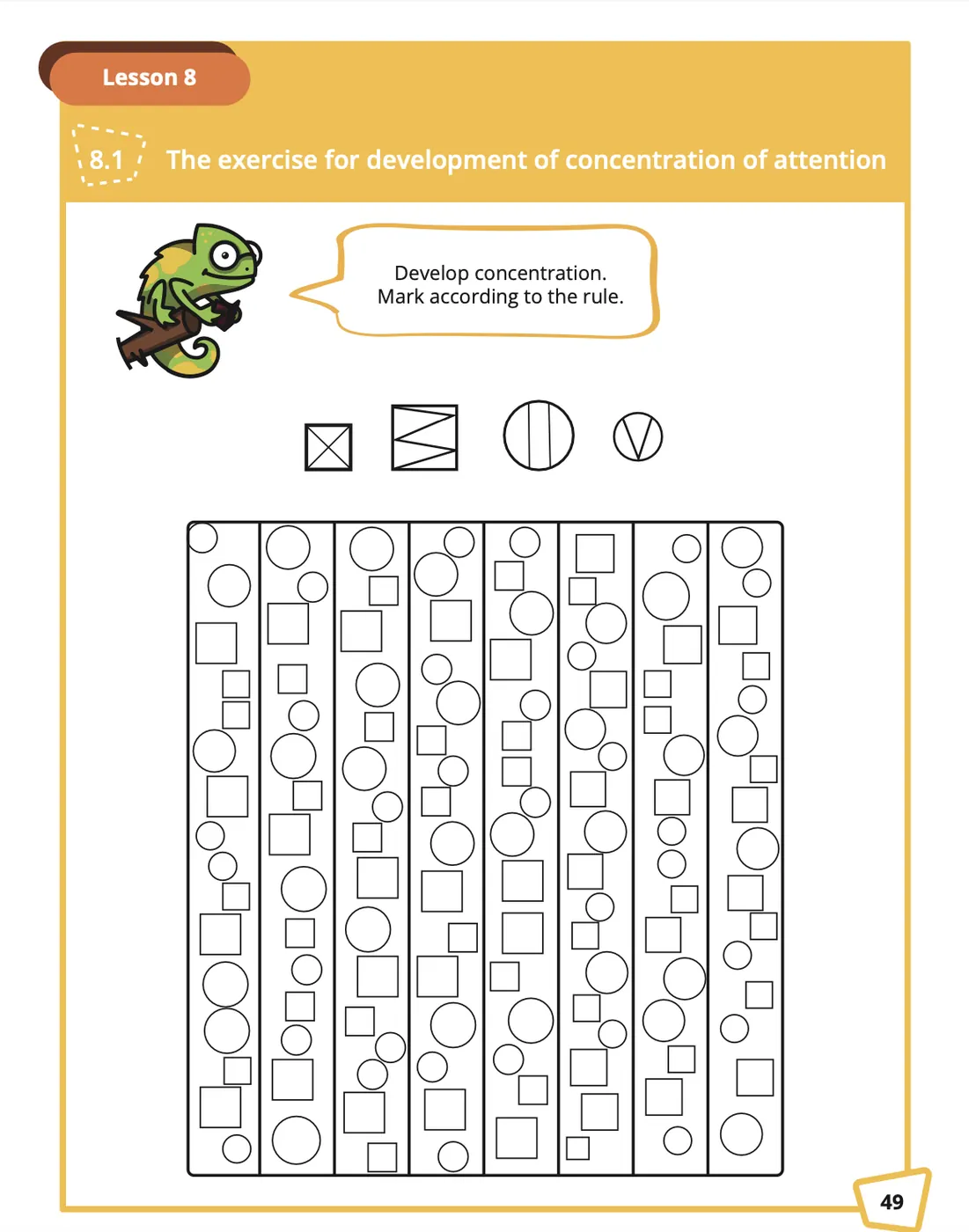 Sample page from an Abakus Math workbook