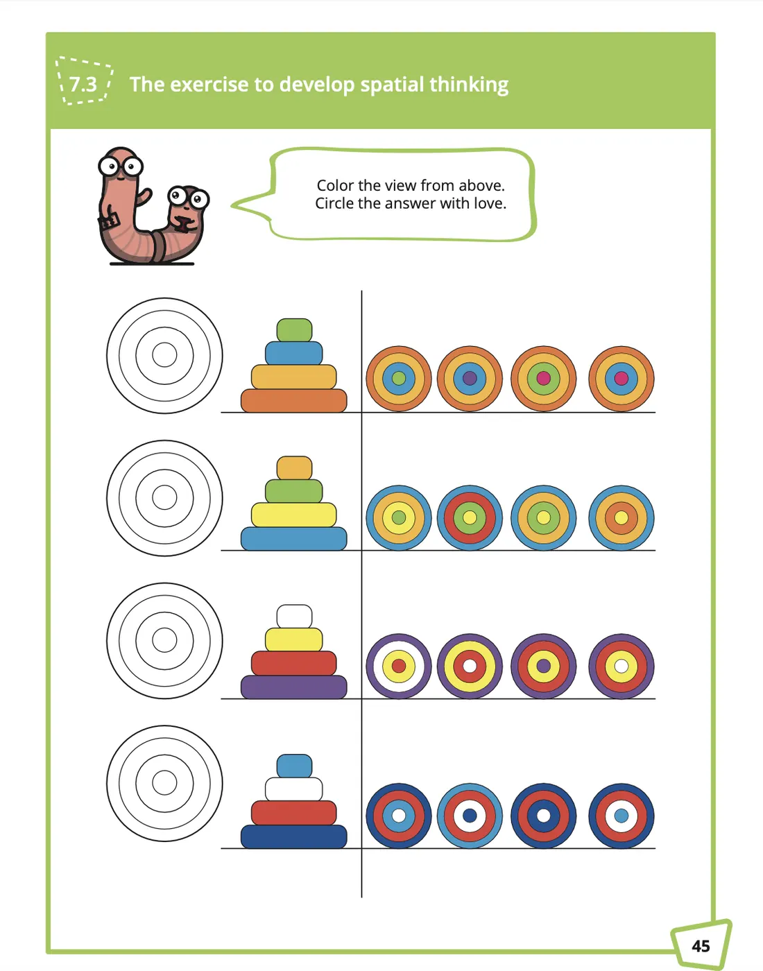 Sample page from an Abakus Math workbook