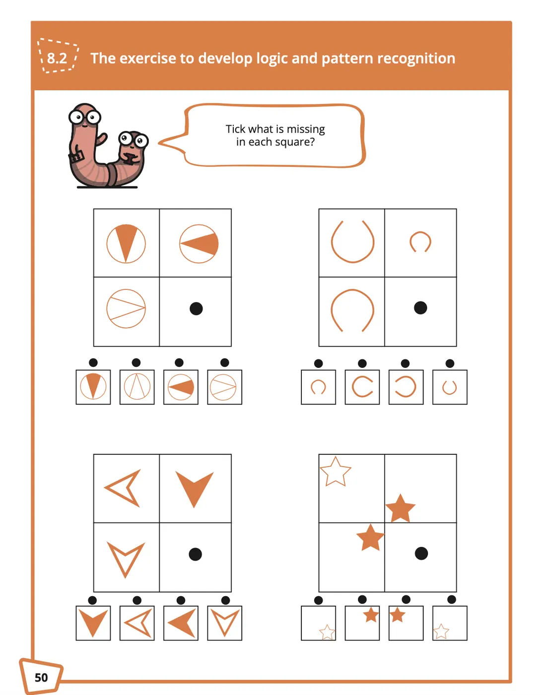 Sample page from an Abakus Math workbook
